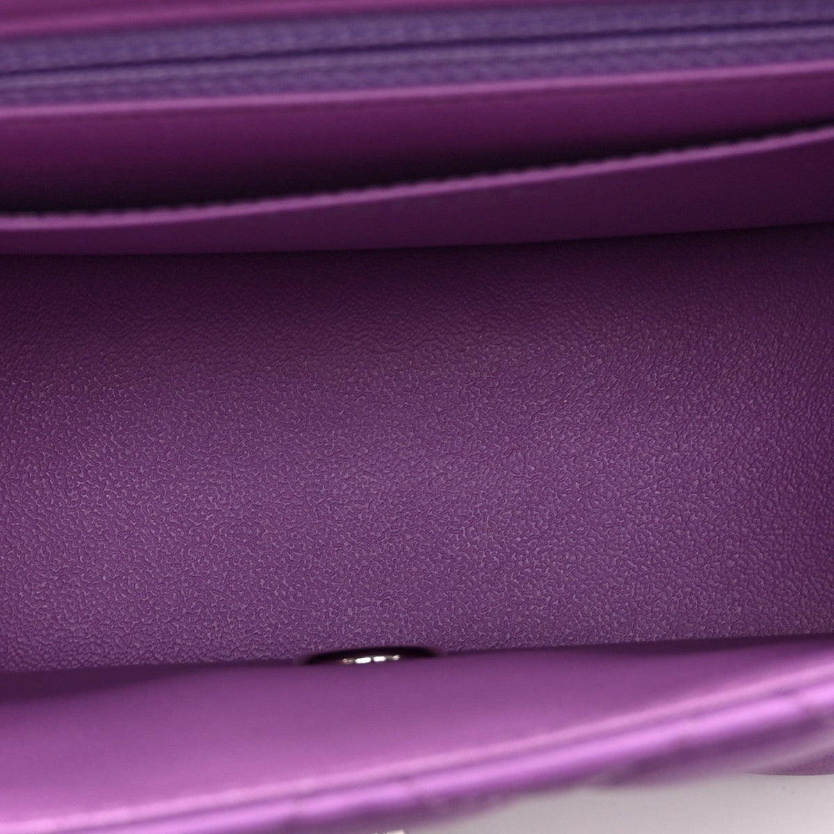 Lambskin Quilted Mini Square Flap Purple