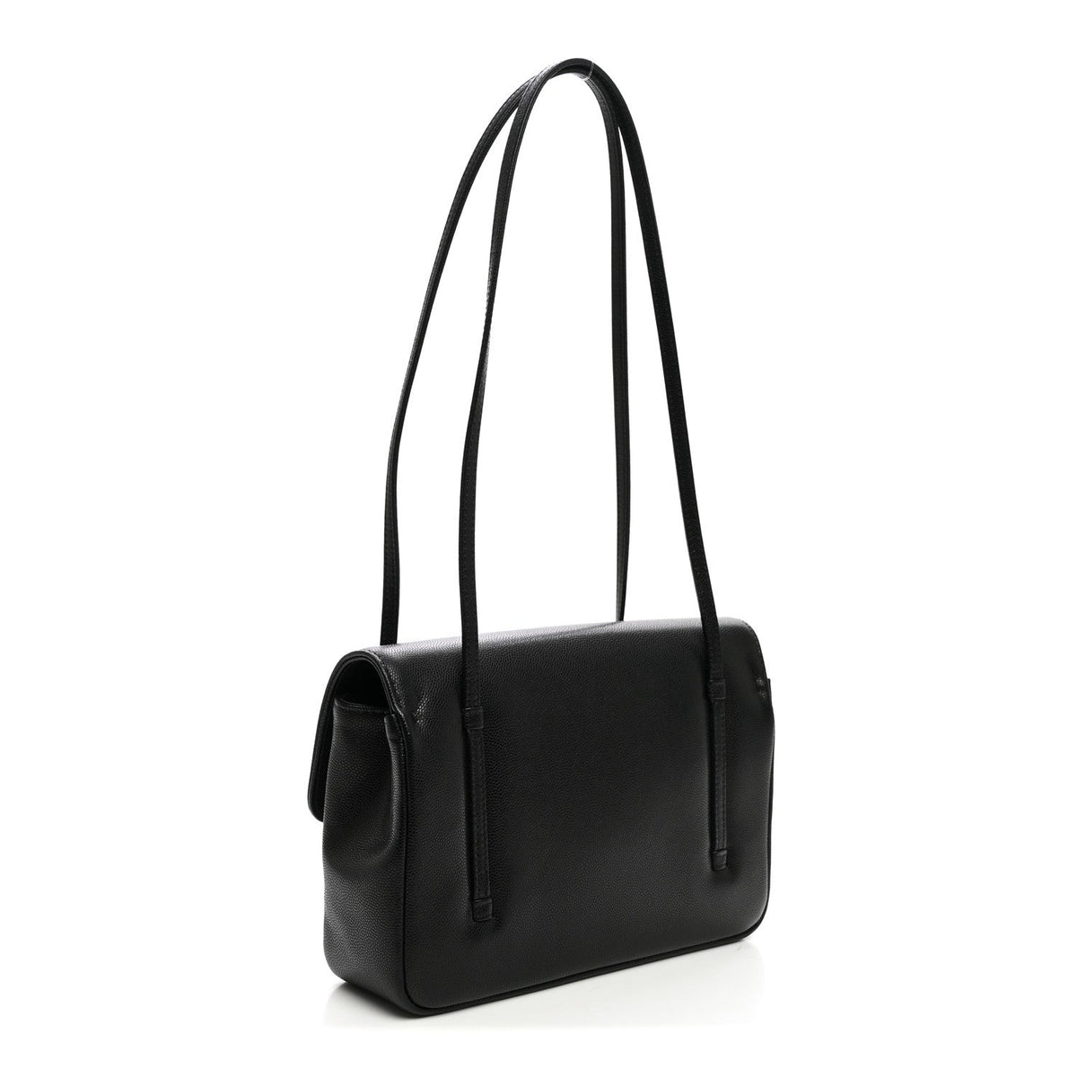 Shiny Caviar Preppy Coco Small Flap Black