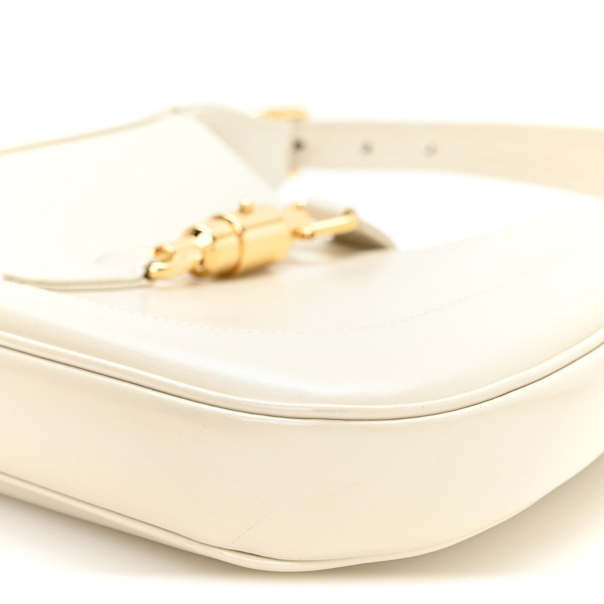Boarded Dyana Lux Calfskin Small Jackie 1961 Hobo Mystic White