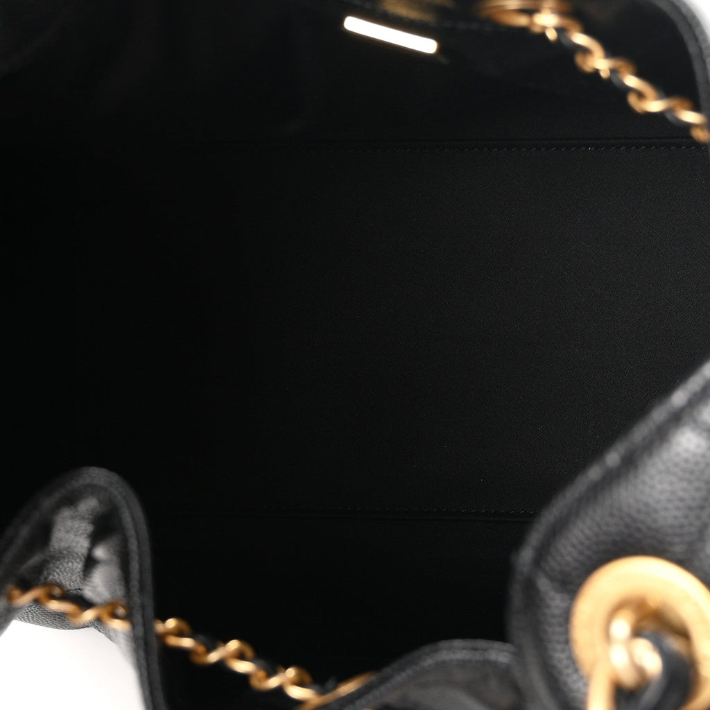 Caviar Quilted Small Chanel 25 Handbag Black