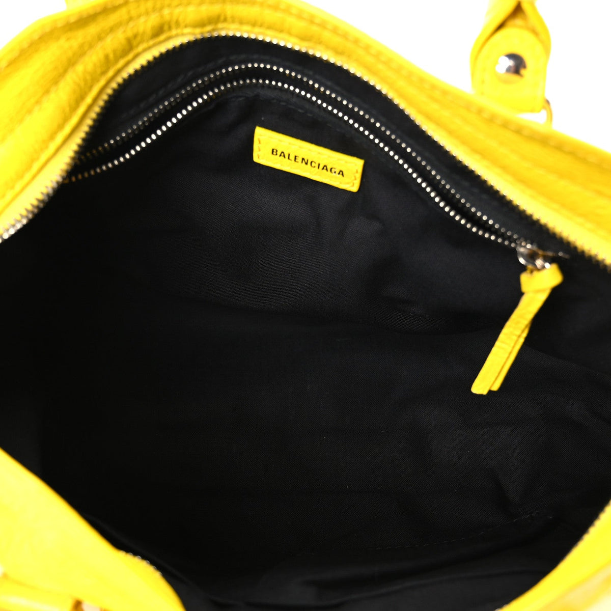 Agneau Classic Silver Hardware City S Jaune Soleil