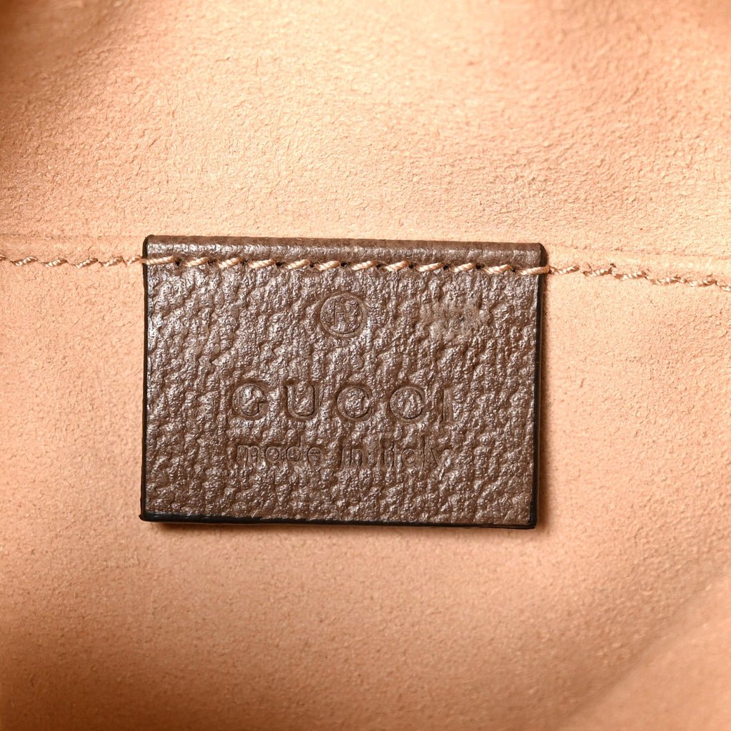 GG Supreme Monogram Web Mini Ophidia Shoulder Bag Brown