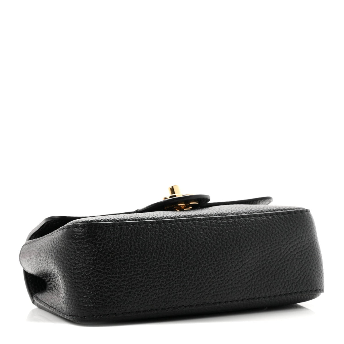 Grained Calfskin Mini Souplissimo Maxi Flap Black