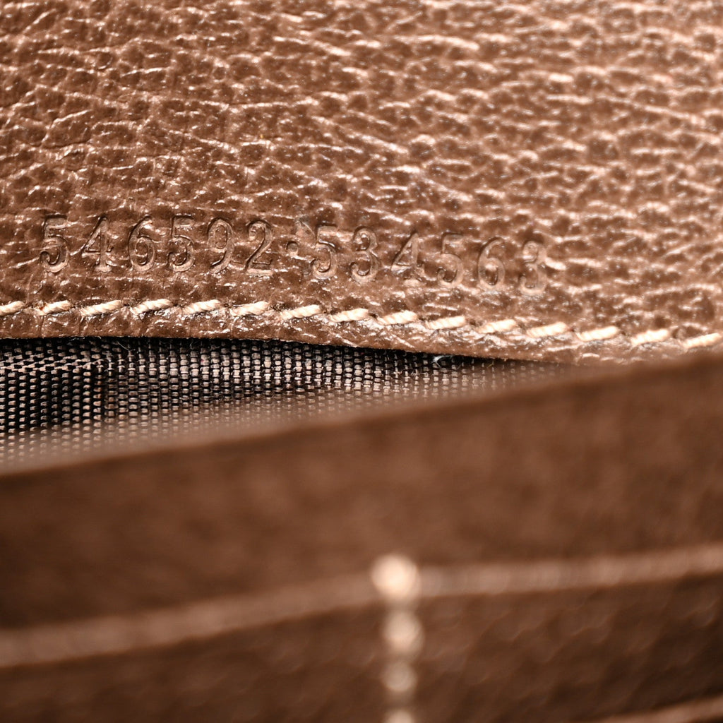 GG Supreme Monogram Web Ophidia Wallet On Chain Brown