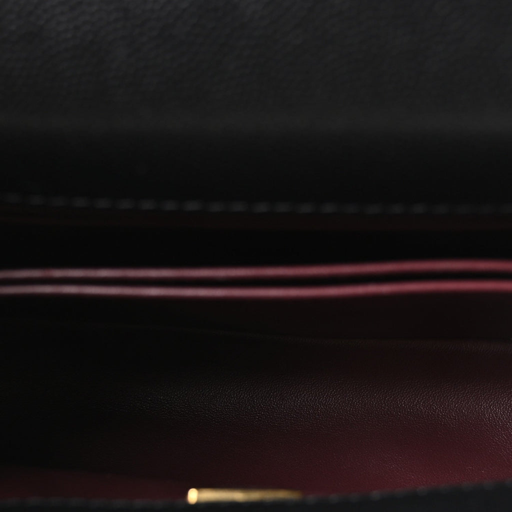 Caviar Quilted Mini Coco Chain Handle Flap Black