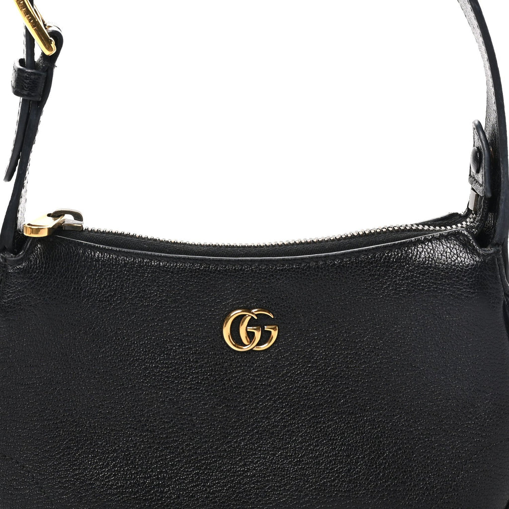 Goatskin Mini Aphrodite Shoulder Bag Black