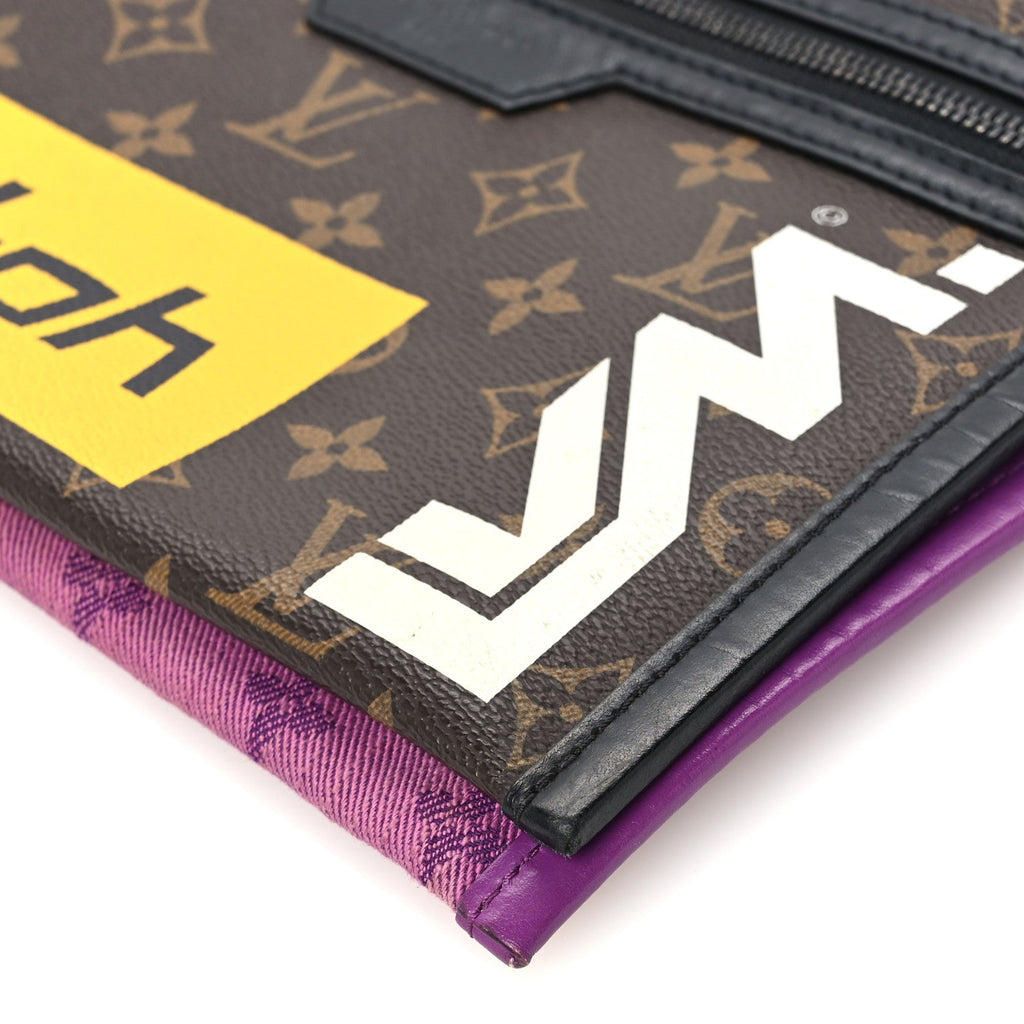 Monogram Double Flat Messenger Marron