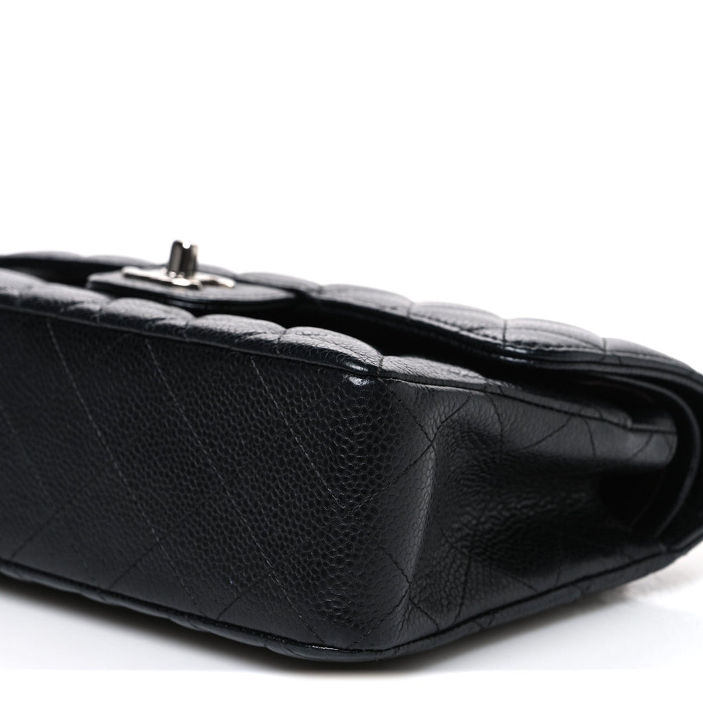 Caviar Quilted Small Double Flap Black