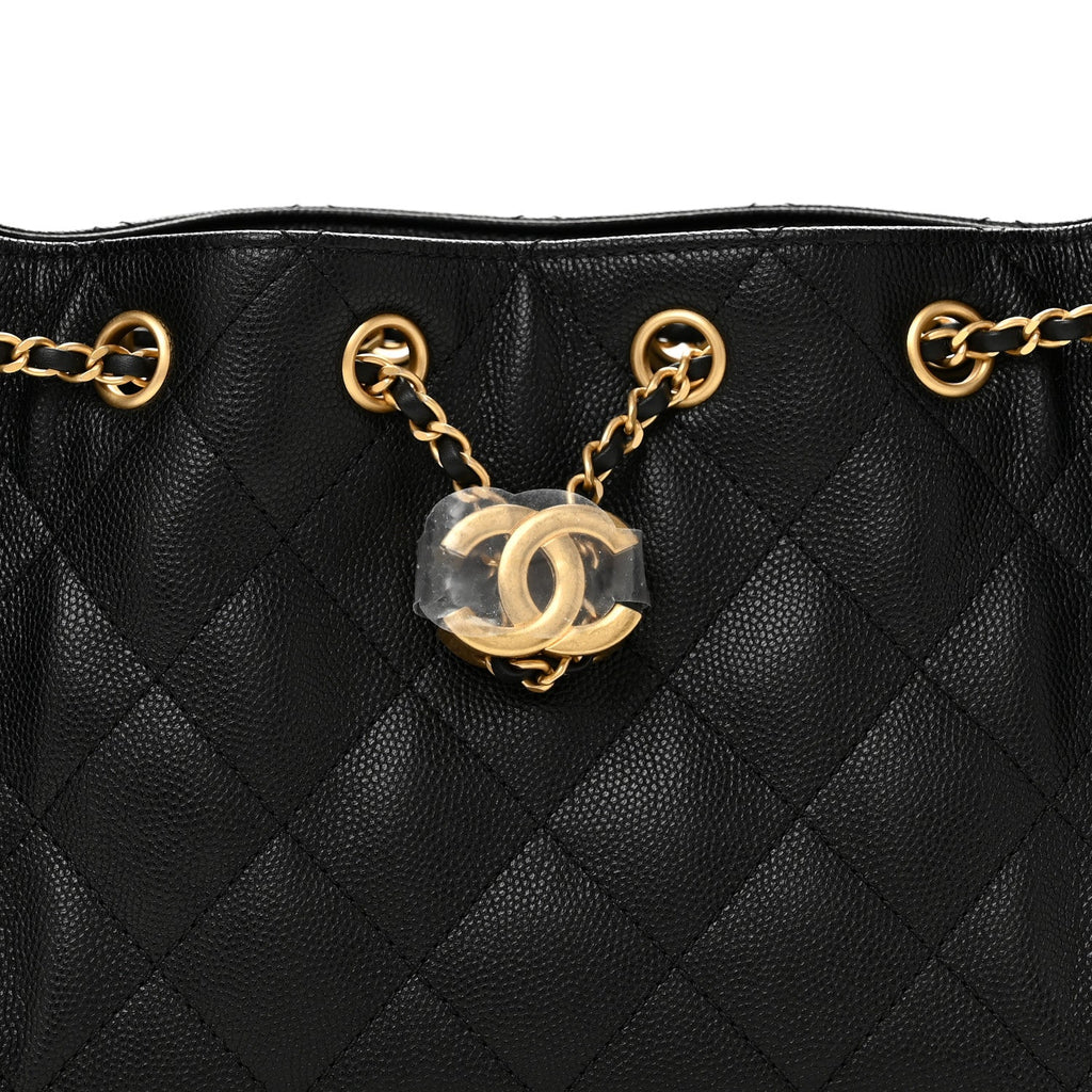 Caviar Quilted Mini Chanel 25 Handbag Black