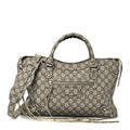 X GUCCI GG Supreme Monogram Neo Classic Silver Hardware City Beige Ebony