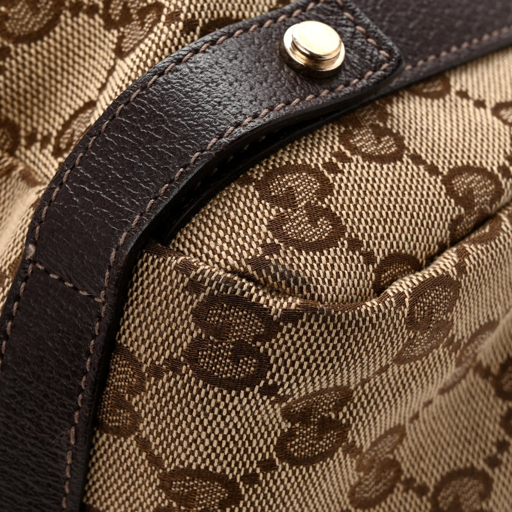 Monogram Medium Abbey Shoulder Bag Dark Brown