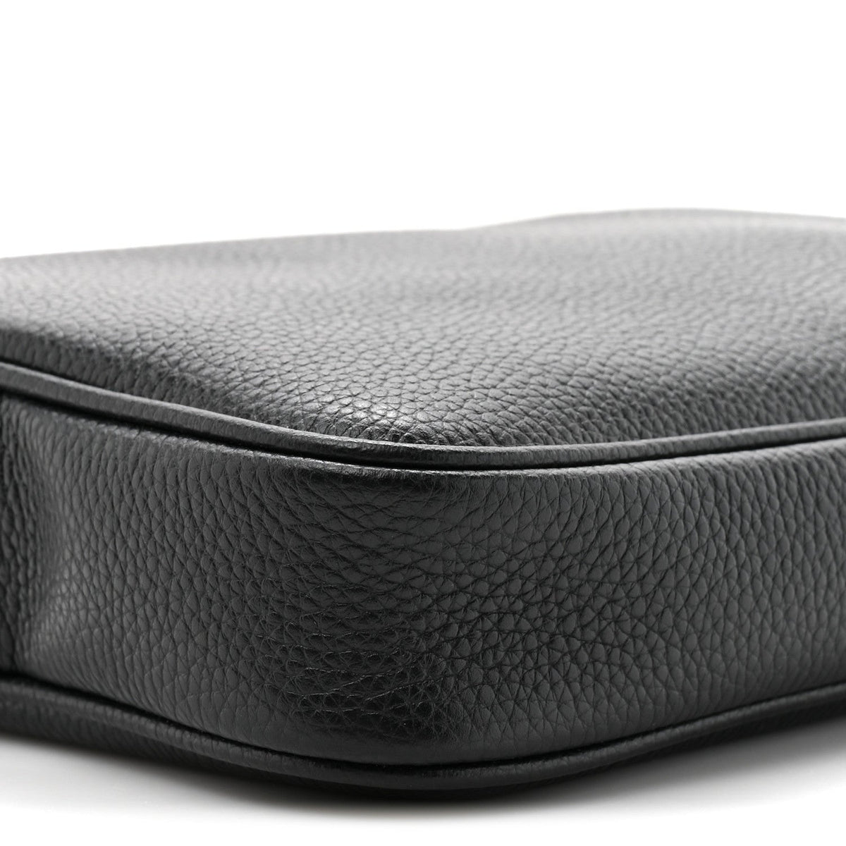 Pebbled Calfskin Shoulder Bag  Black