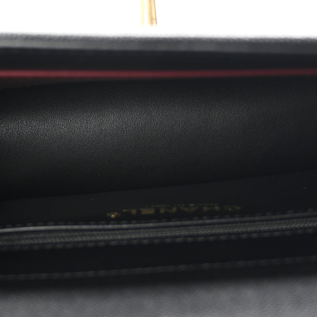 Shiny Caviar Preppy Coco Small Flap Black