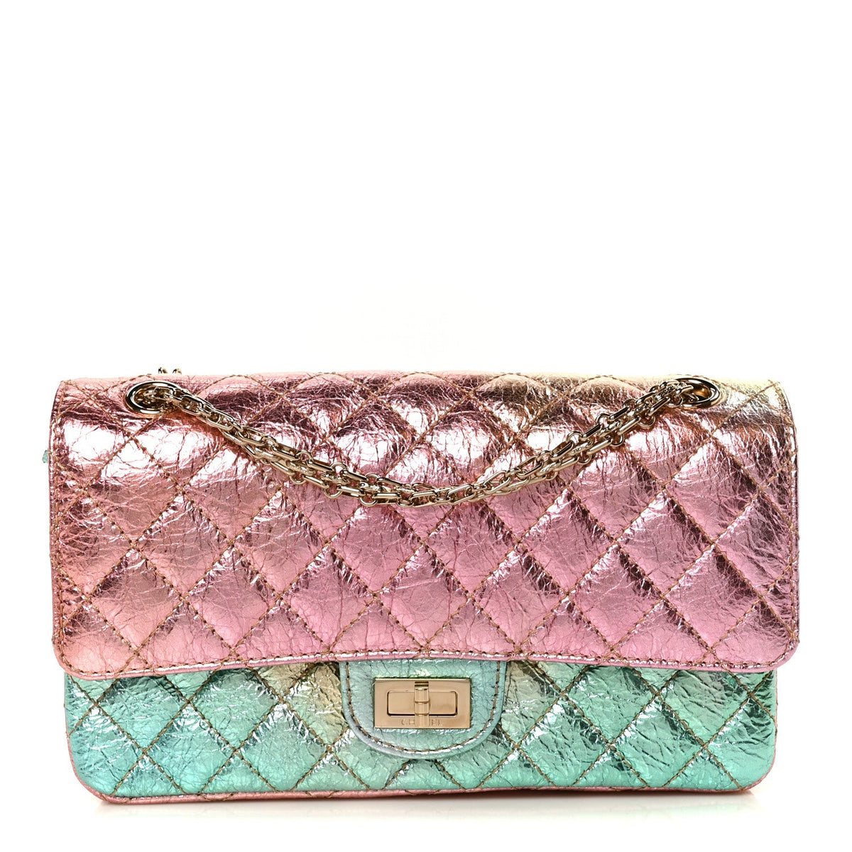 Metallic Goatskin Quilted 2.55 Reissue 225 Flap Multicolor