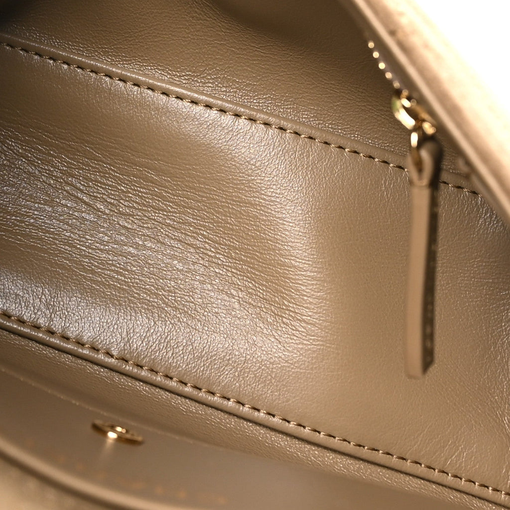Suede Calfskin Mini Souplissimo Flap Dark Beige