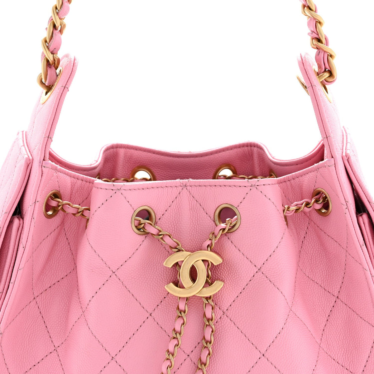 Caviar Quilted Mini Chanel 25 Handbag Pink