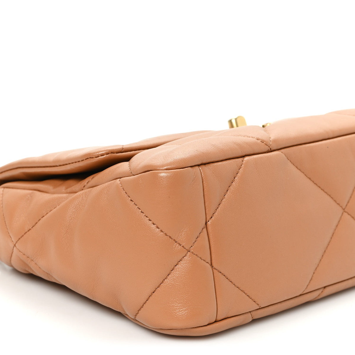 Lambskin Quilted Medium Chanel 19 Flap Brown