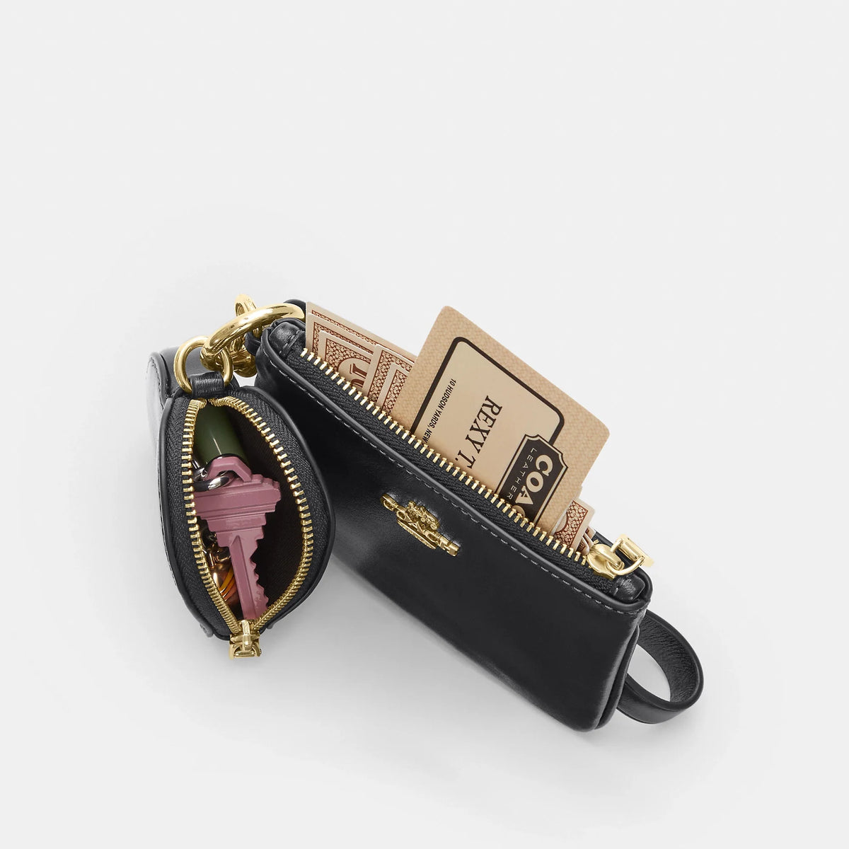 Coach Outlet Wristlet And Heart Pouch