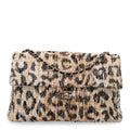 Tweed Mixed Fibers Leopard Print Souplissimo Maxi Flap Brown Black White