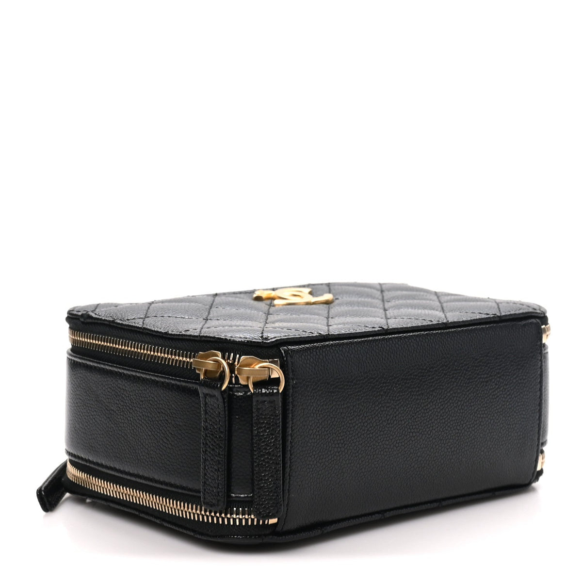 Caviar Quilted Small Pick Me Up Vanity Case Black