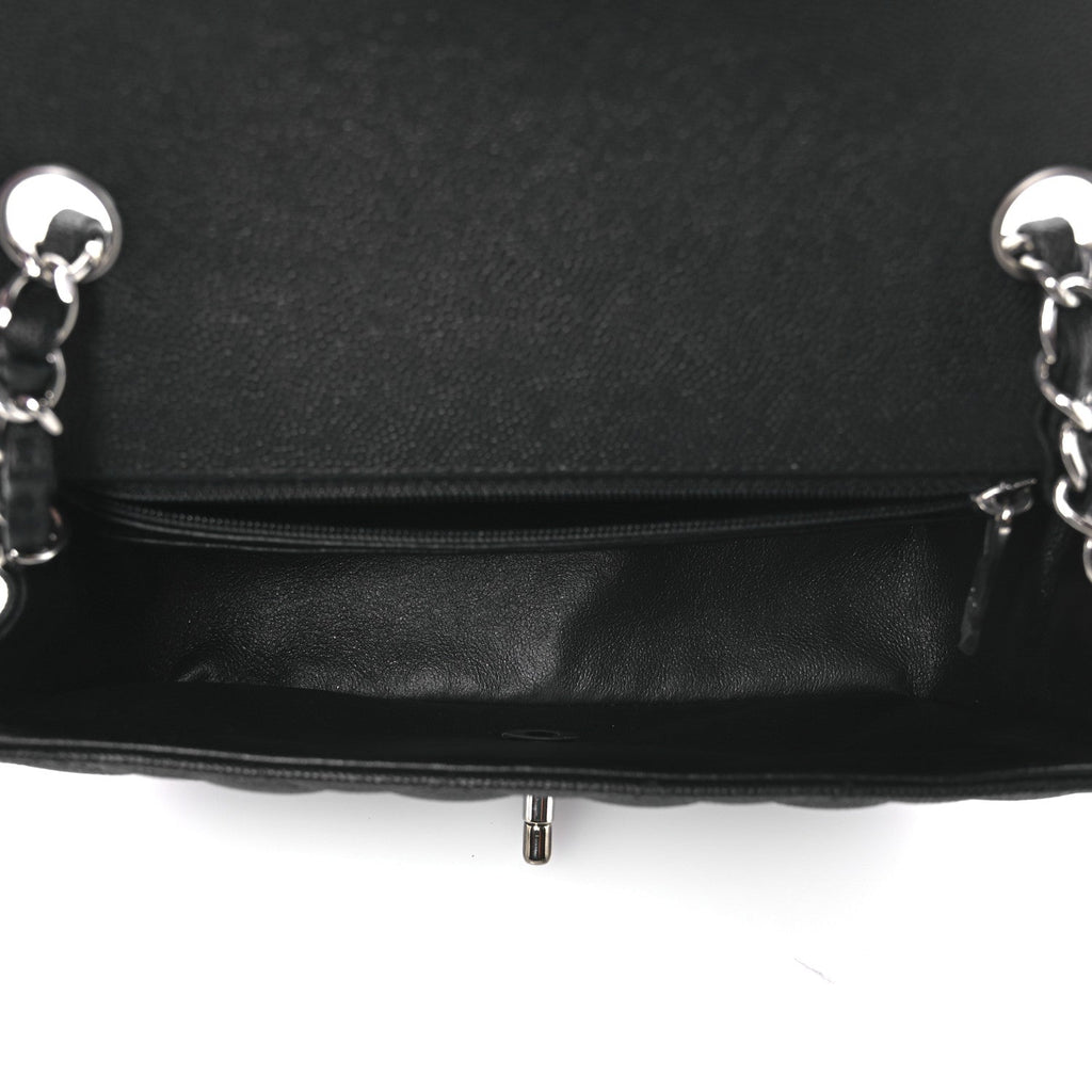 Caviar Quilted Mini Rectangular Flap Black