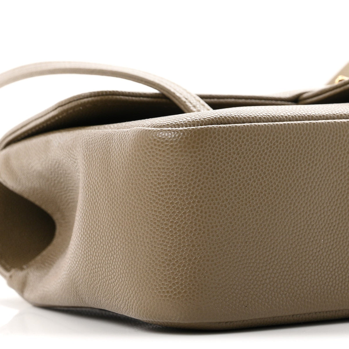 Shiny Caviar Preppy Coco Small Flap Dark Khaki