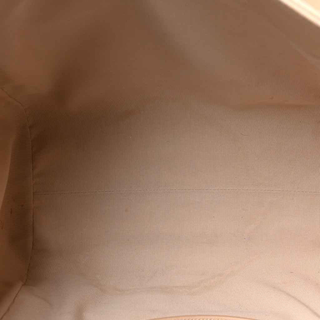 Caviar Stitched Pocket CC Large Tote Light Beige