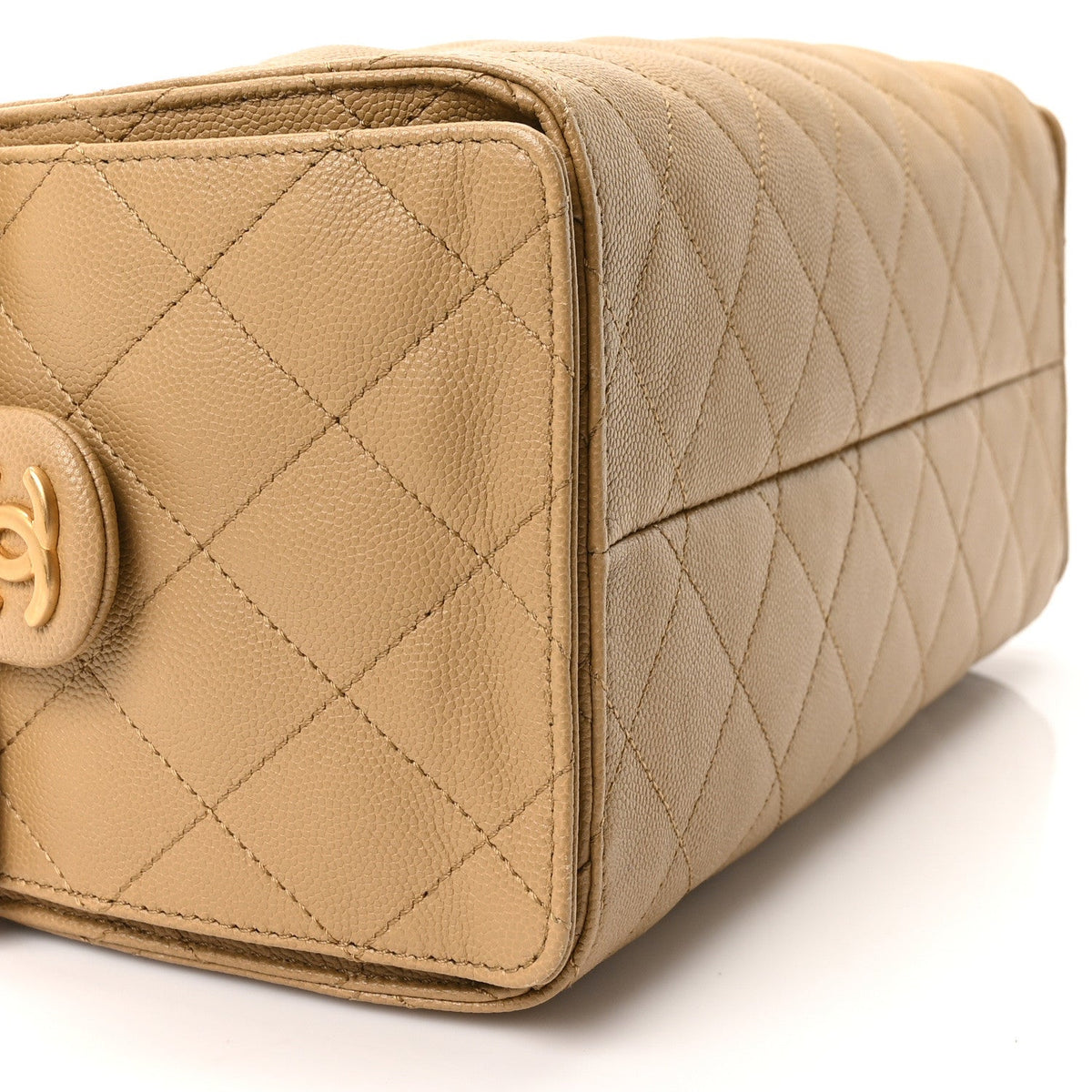 Caviar Quilted Small Chanel 25 Handbag Beige