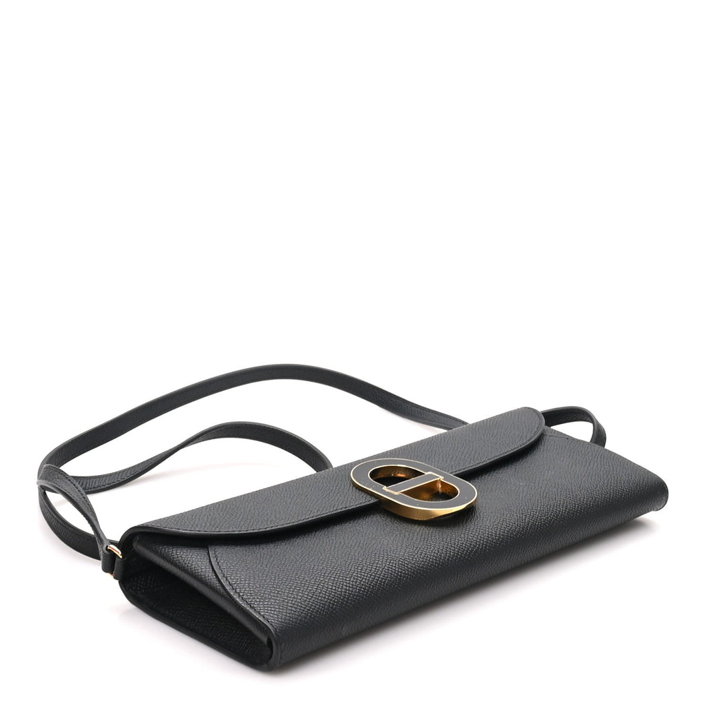 Epsom Enamel Maillon Wallet To Go Black