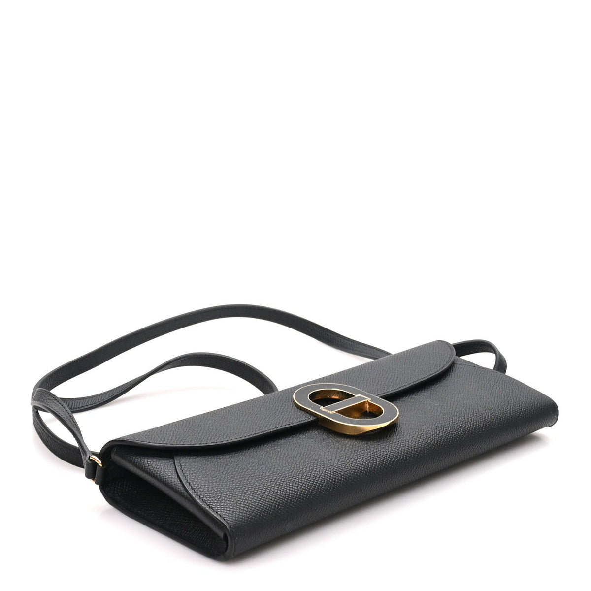 Epsom Enamel Maillon Wallet To Go Black