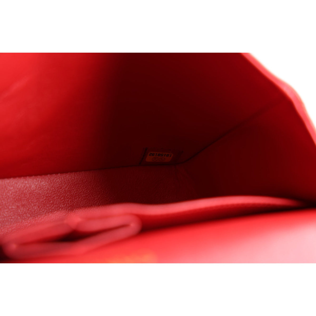 Lambskin Quilted Medium Double Flap Red