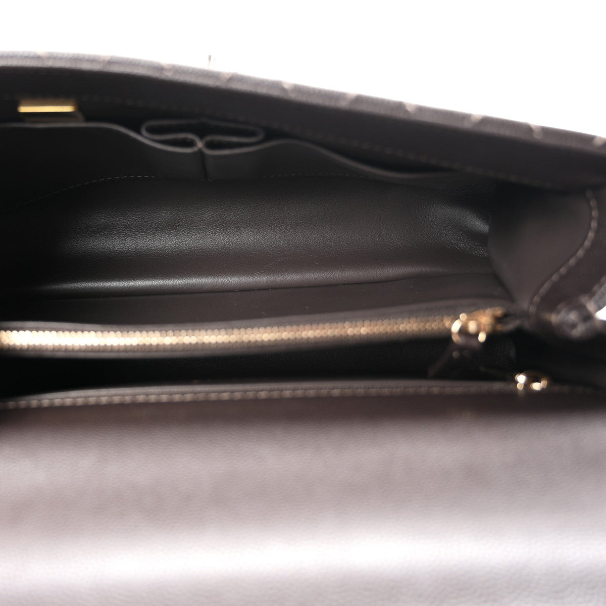 Caviar Quilted Small Coco Handle Flap Dark Brown
