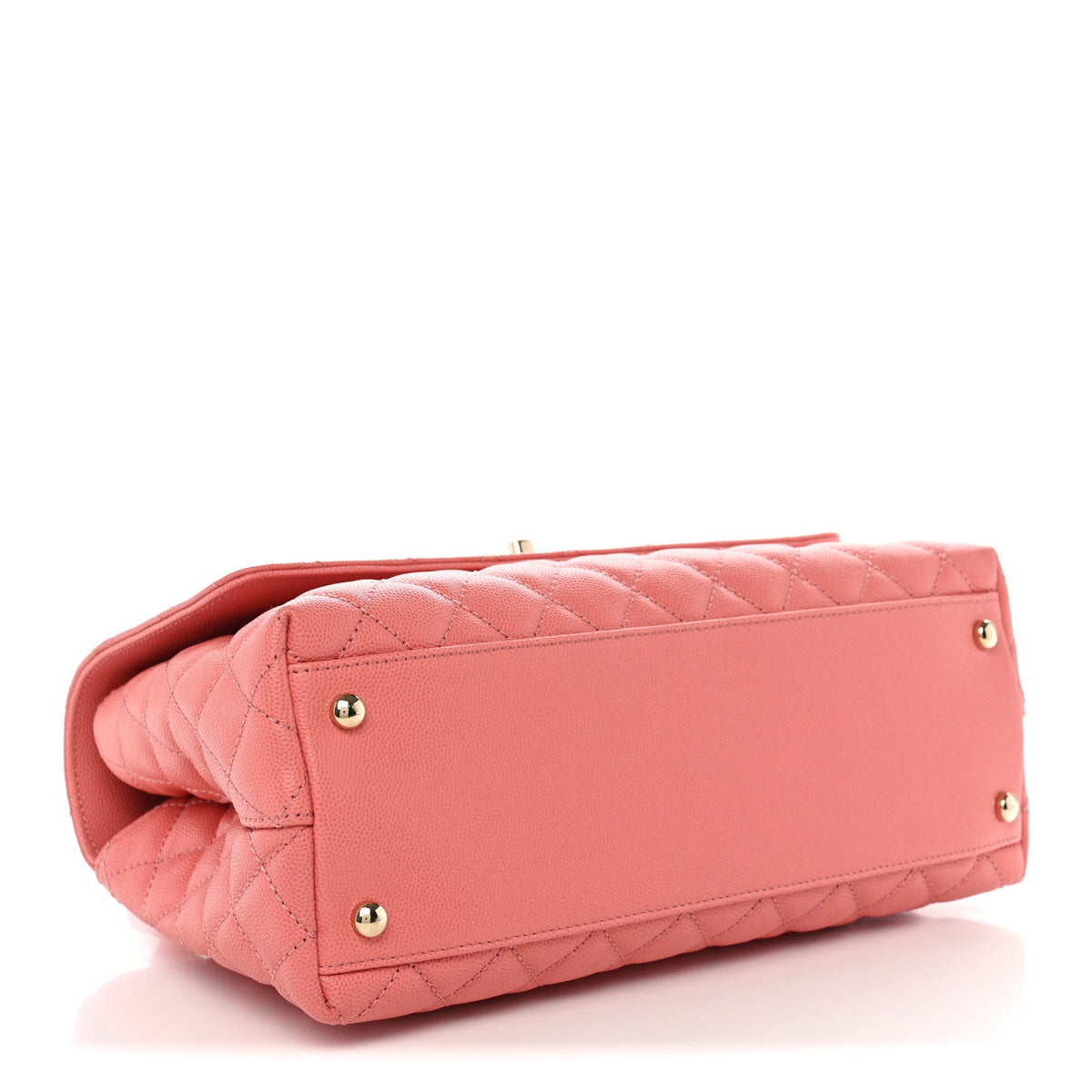 Caviar Quilted Small Coco Handle Flap Pink