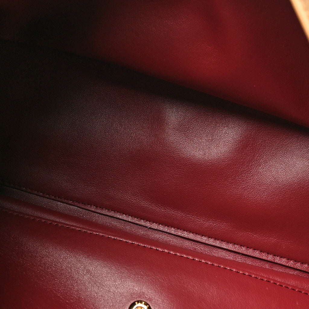Grained Calfskin Small Souplissimo Maxi Flap Dark Beige