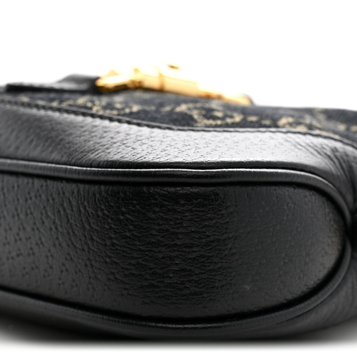 Jacquard Black Denim GG Monogram Textured Dollar Calfskin Mini Jackie 1961 Hobo Black Ivory