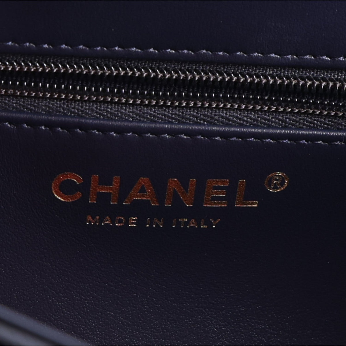 Shiny Caviar Preppy Coco Small Flap Navy