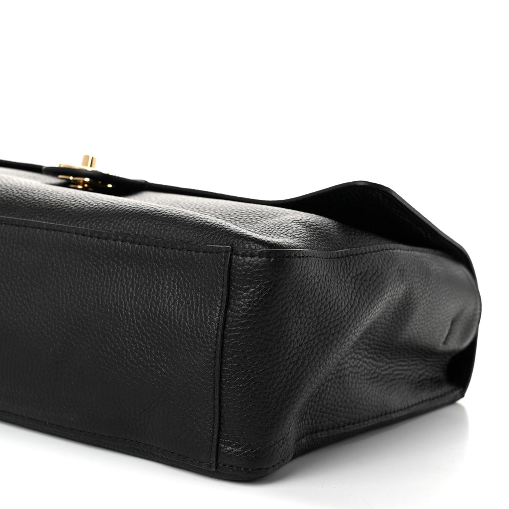 Grained Calfskin Souplissimo Maxi Flap Black