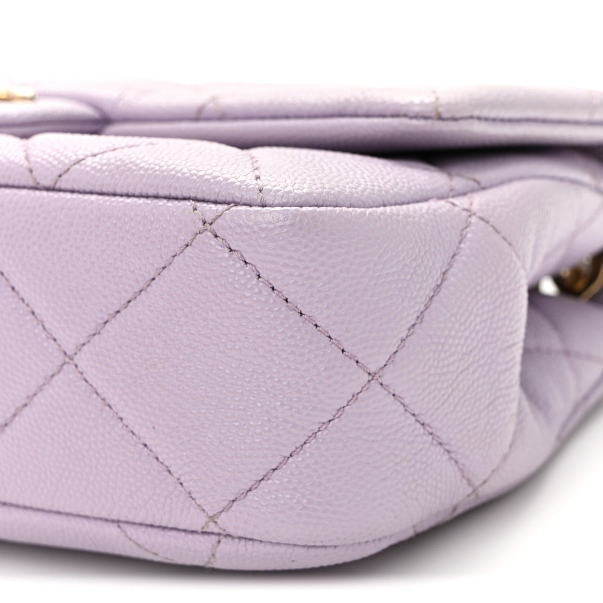Caviar Quilted Funky Match Mini Flap Light Purple