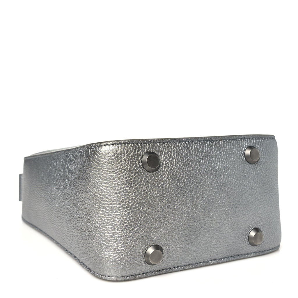 Metallic Calfskin XS Tool 2.0 North-South Tote Silver