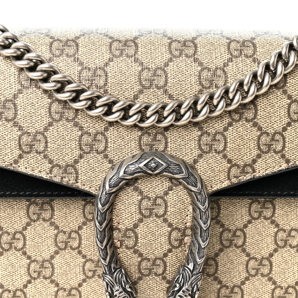 GG Supreme Monogram Small Dionysus Shoulder Bag Black
