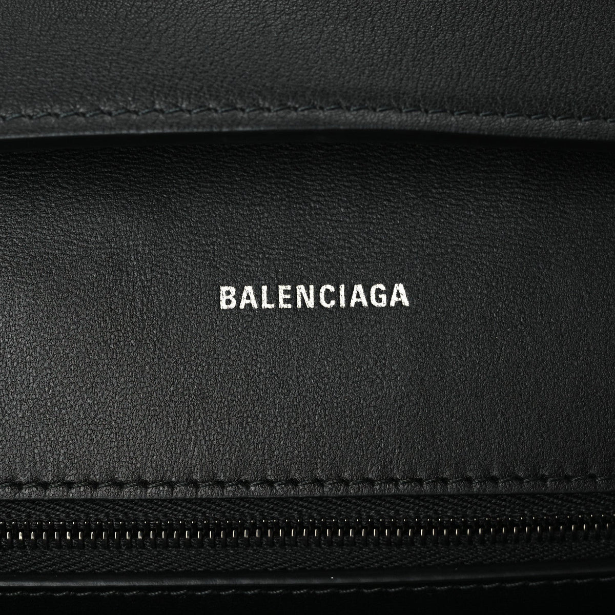 Grained Calfskin Monochrome M Downtown Shoulder Bag Black