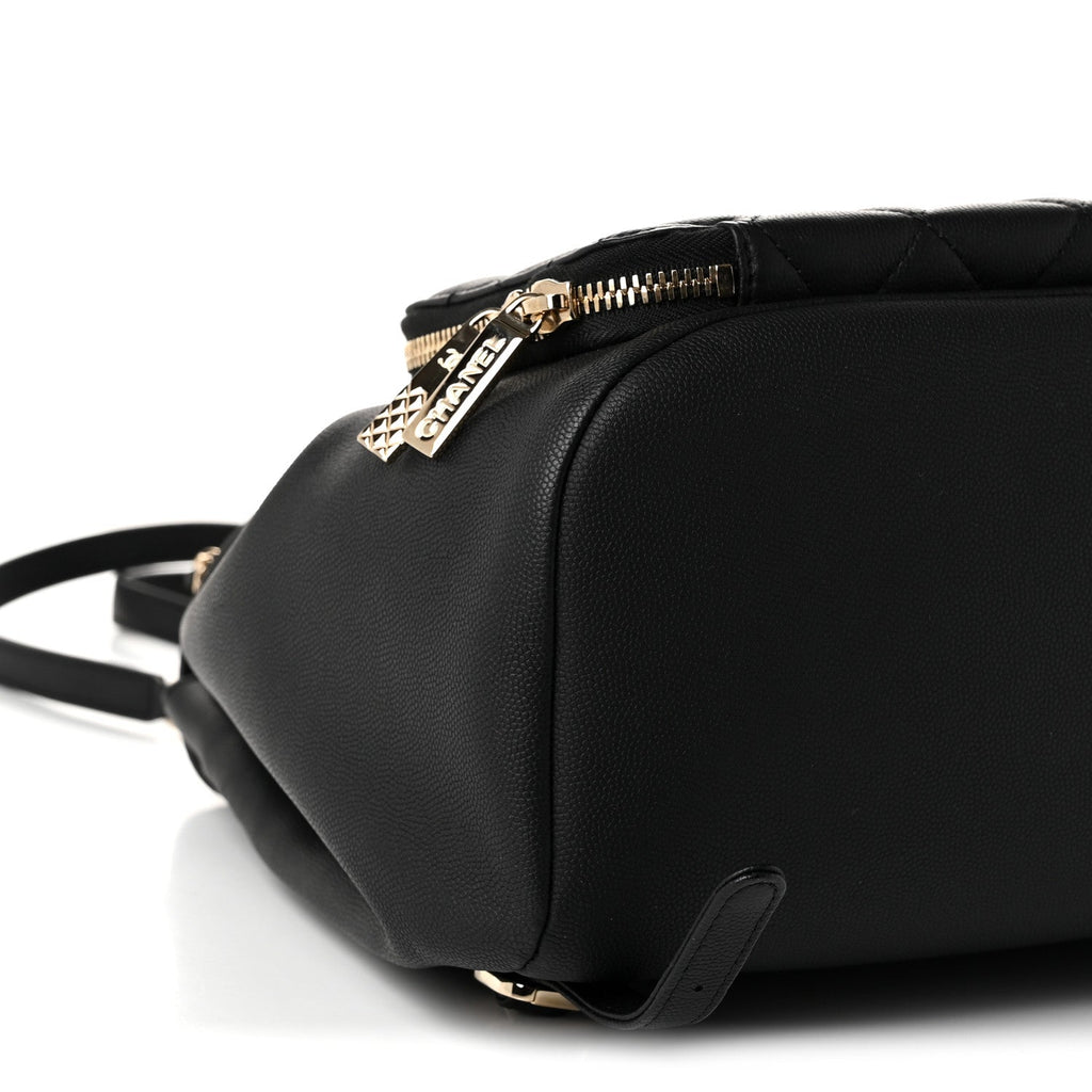Caviar Quilted Business Affinity Backpack Black