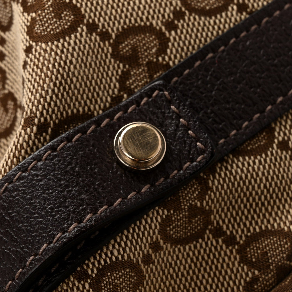 Monogram Medium Abbey Shoulder Bag Dark Brown