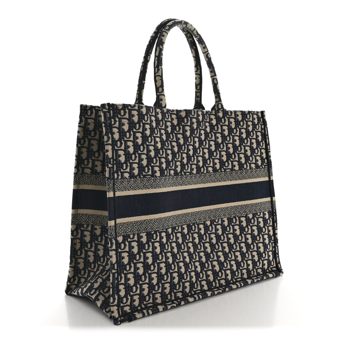 Oblique Large Book Tote Blue Multicolor