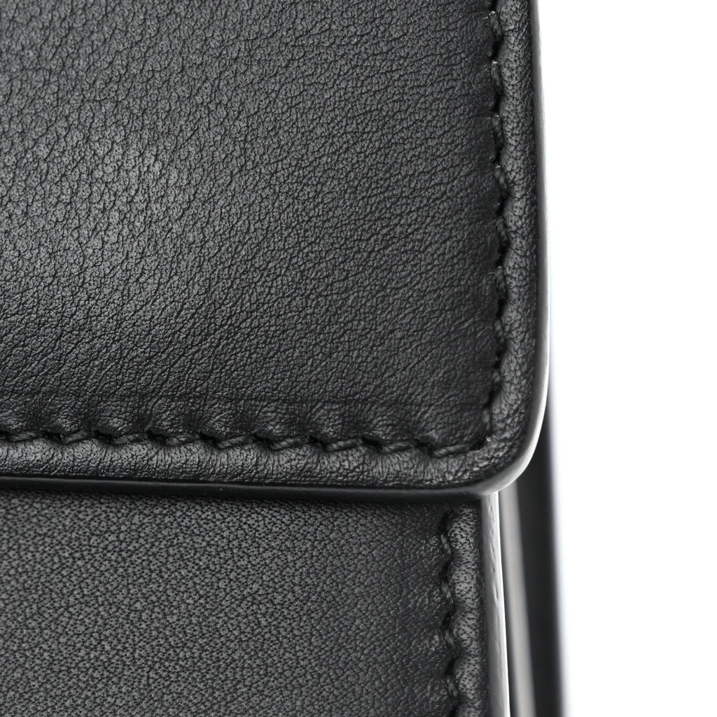 Moon Calfskin Web Large Dionysus Bamboo Top Handle Bag Black