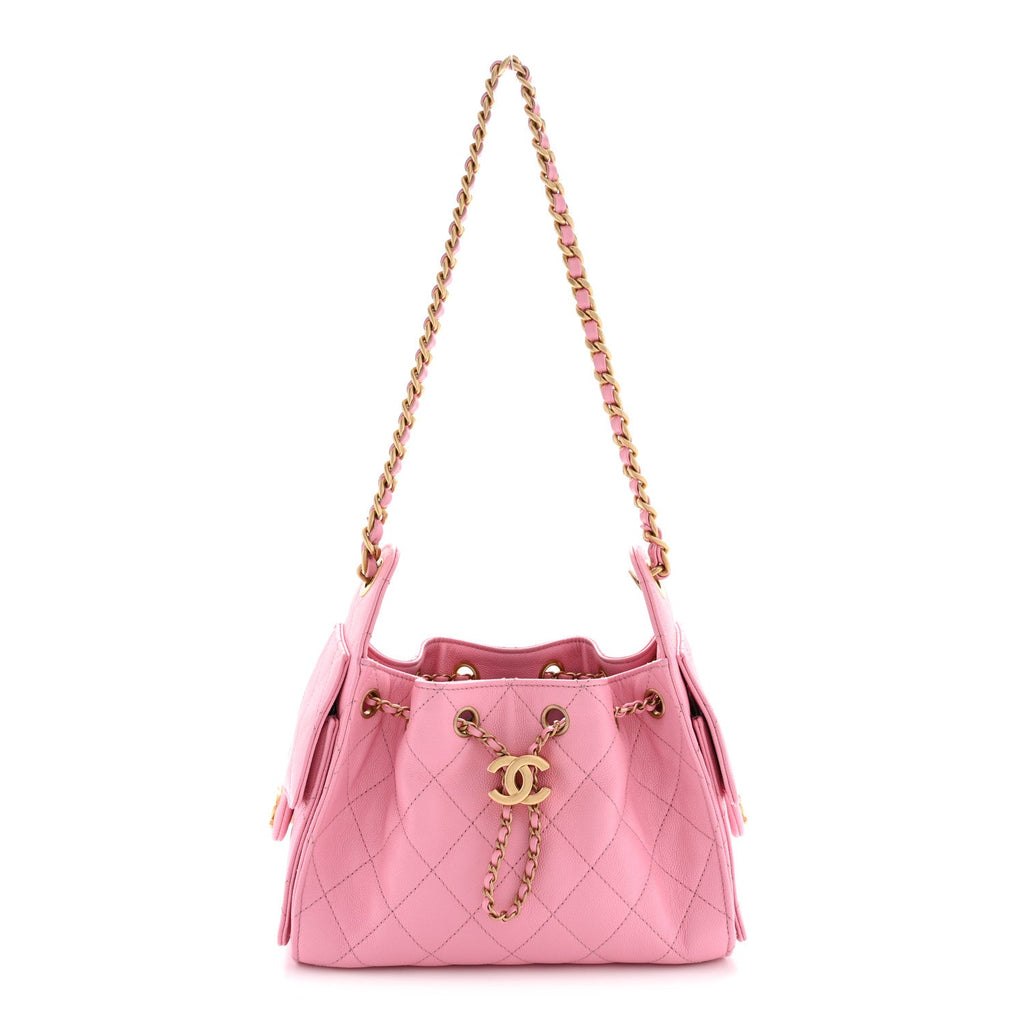 Caviar Quilted Mini Chanel 25 Handbag Pink