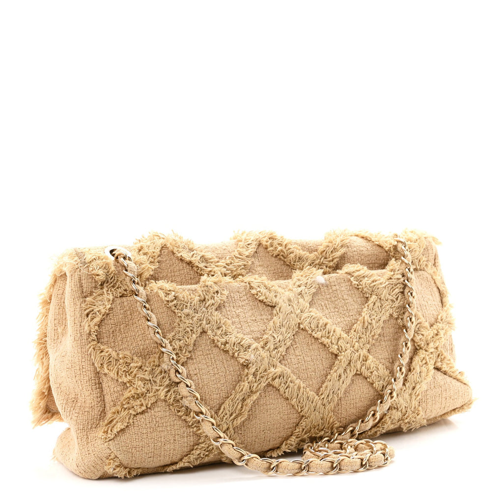 Tweed Nature Flap Dark Beige