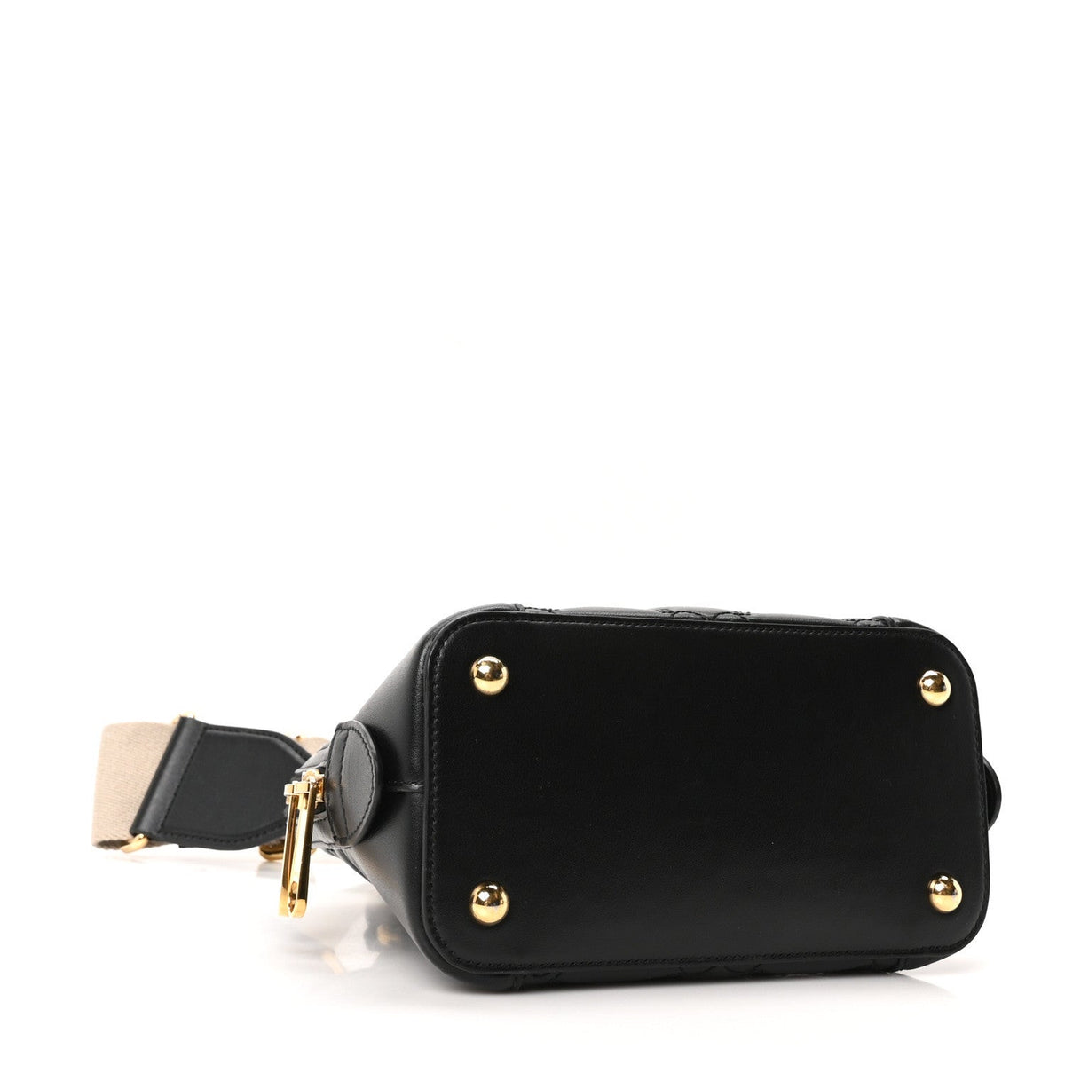 Calfskin GG Matelasse Mini Top Handle Bag Black