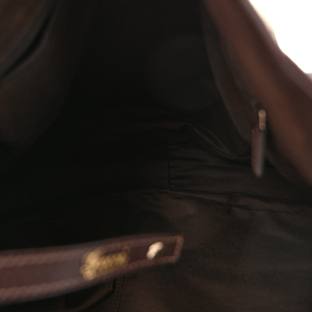 Monogram Medium Abbey Shoulder Bag Dark Brown