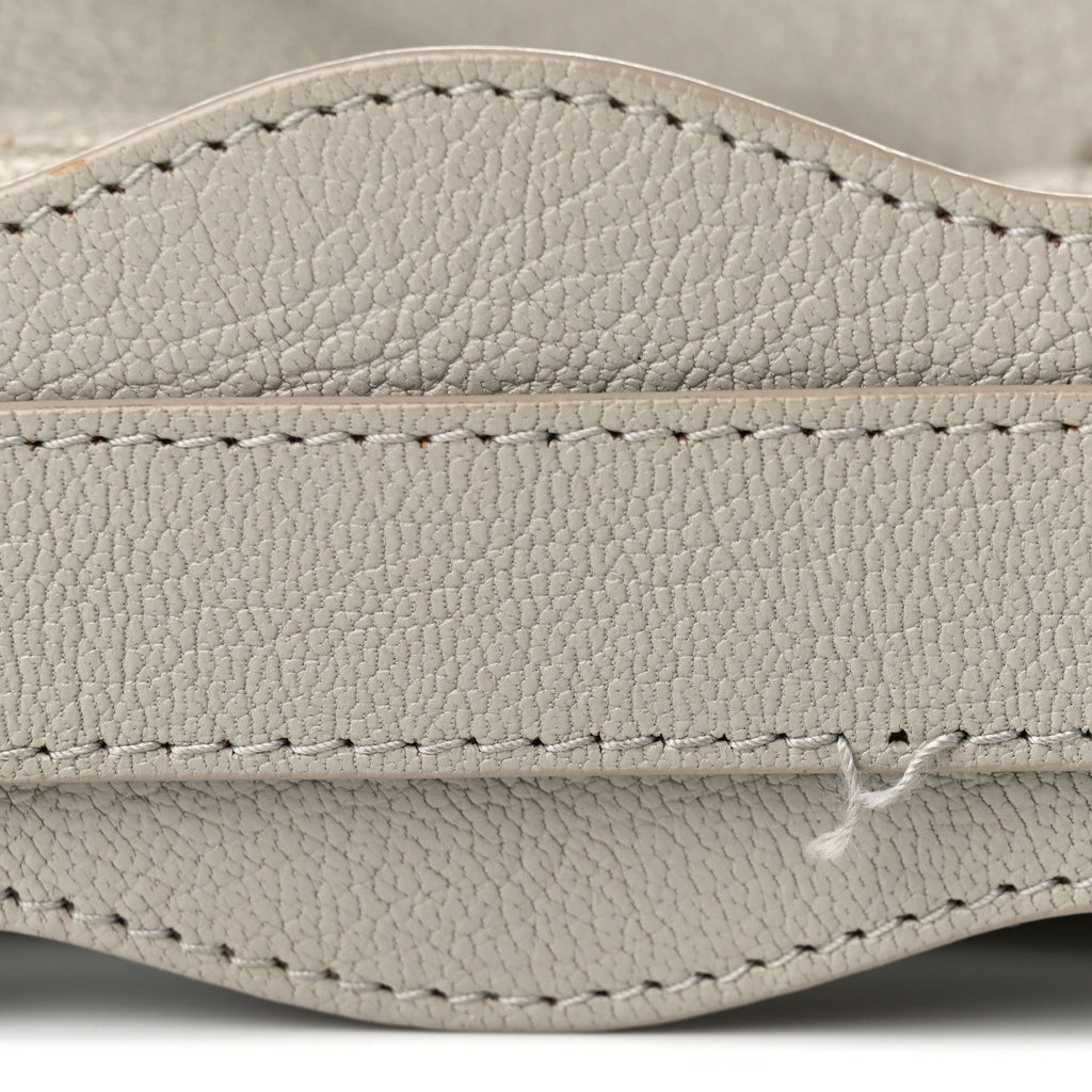 Chevre Silver Metallic Edge Hardware City Gris Glace